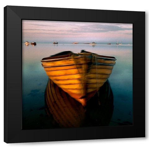 Morning Reflections Black Modern Wood Framed Art Print by Bolokofsky, Ronald