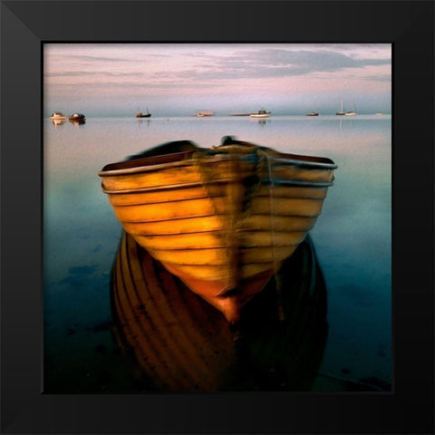 Morning Reflections Black Modern Wood Framed Art Print by Bolokofsky, Ronald