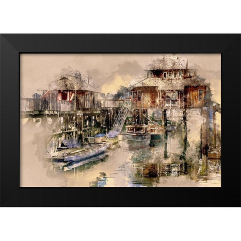 On Cowichan Bay Black Modern Wood Framed Art Print by Bolokofsky, Ronald