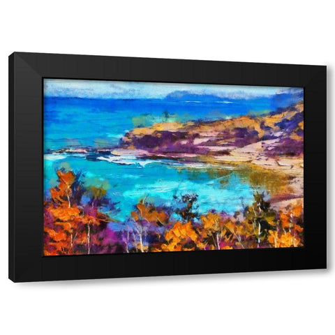 On the Beach Black Modern Wood Framed Art Print by Bolokofsky, Ronald