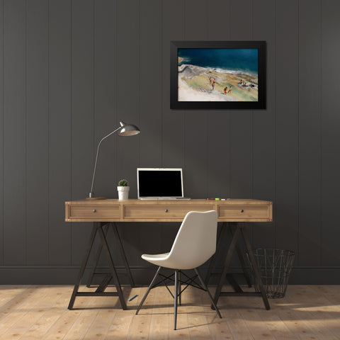 On the Mediterranean Black Modern Wood Framed Art Print by Bolokofsky, Ronald