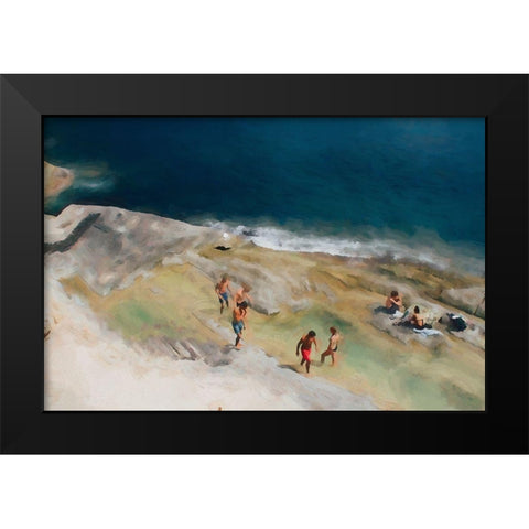 On the Mediterranean Black Modern Wood Framed Art Print by Bolokofsky, Ronald
