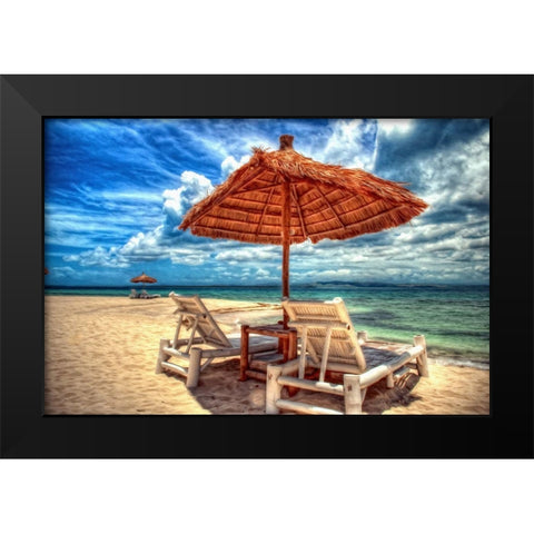 Pandanon Island Philippines Black Modern Wood Framed Art Print by Bolokofsky, Ronald