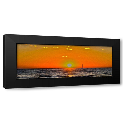 Sailing Into the Sunset Black Modern Wood Framed Art Print with Double Matting by Bolokofsky, Ronald