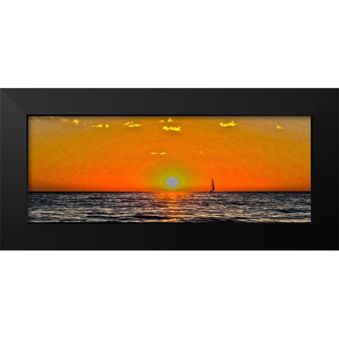 Sailing Into the Sunset Black Modern Wood Framed Art Print by Bolokofsky, Ronald