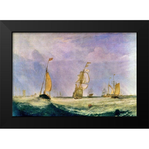 Sailing the Choppy Seas Black Modern Wood Framed Art Print by Bolokofsky, Ronald