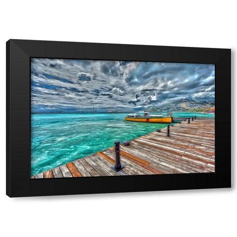 Sint Maartin Black Modern Wood Framed Art Print by Bolokofsky, Ronald