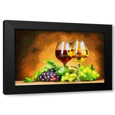 Red and White Black Modern Wood Framed Art Print by Bolokofsky, Ronald