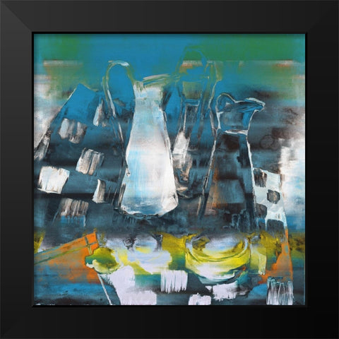 Pitchers Black Modern Wood Framed Art Print by Bolokofsky, Ronald