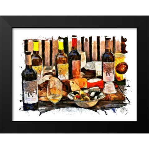 Sunday Feast Black Modern Wood Framed Art Print by Bolokofsky, Ronald