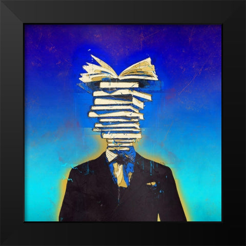 Book Smart  Black Modern Wood Framed Art Print by Bolokofsky, Ronald