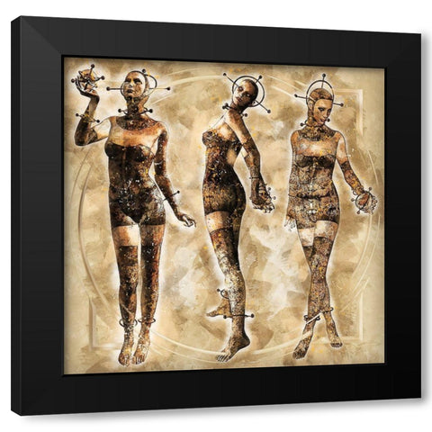 Gaging the Curves Black Modern Wood Framed Art Print by Bolokofsky, Ronald