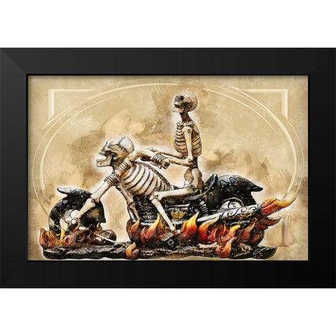 Hells Angels Black Modern Wood Framed Art Print by Bolokofsky, Ronald