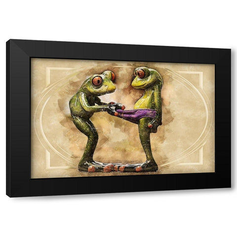 Oopsy Black Modern Wood Framed Art Print by Bolokofsky, Ronald