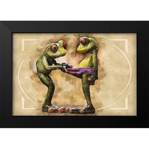 Oopsy Black Modern Wood Framed Art Print by Bolokofsky, Ronald