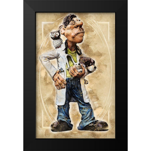 Veterinarian Black Modern Wood Framed Art Print by Bolokofsky, Ronald