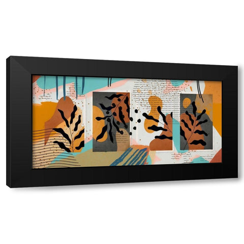 Abstract Garden Silhouette 75 Black Modern Wood Framed Art Print by Bolokofsky, Ronald