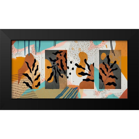 Abstract Garden Silhouette 75 Black Modern Wood Framed Art Print by Bolokofsky, Ronald