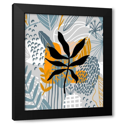 Autumn Leaves 75 Black Modern Wood Framed Art Print with Double Matting by Bolokofsky, Ronald