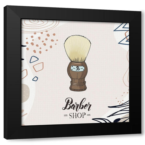 Barber Shop 52 Black Modern Wood Framed Art Print with Double Matting by Bolokofsky, Ronald