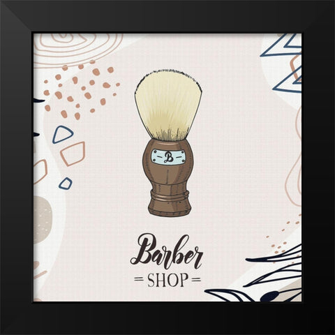 Barber Shop 52 Black Modern Wood Framed Art Print by Bolokofsky, Ronald