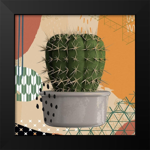 Boho Cactus 505 Black Modern Wood Framed Art Print by Bolokofsky, Ronald