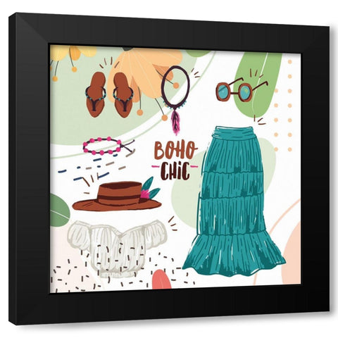 Boho Chic 796 Black Modern Wood Framed Art Print with Double Matting by Bolokofsky, Ronald