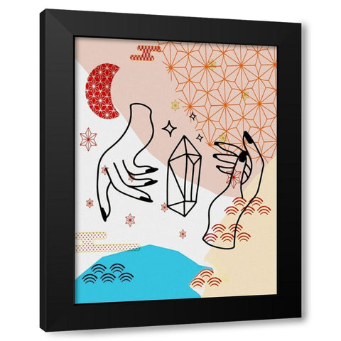 Boho Chrystal Black Modern Wood Framed Art Print with Double Matting by Bolokofsky, Ronald