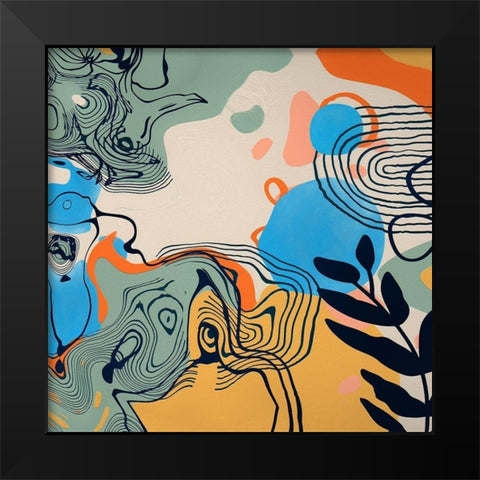 Boho Elements 100 Black Modern Wood Framed Art Print by Bolokofsky, Ronald