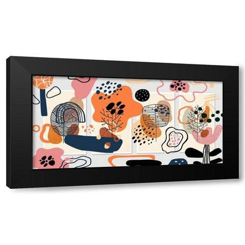 Boho Elements 105 Black Modern Wood Framed Art Print by Bolokofsky, Ronald