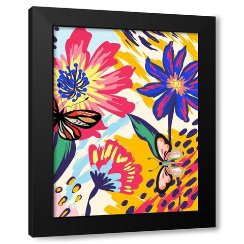 Boho Garden 276 Black Modern Wood Framed Art Print with Double Matting by Bolokofsky, Ronald