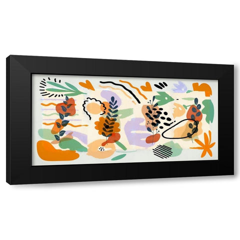Boho Garden Elements 189 Black Modern Wood Framed Art Print by Bolokofsky, Ronald