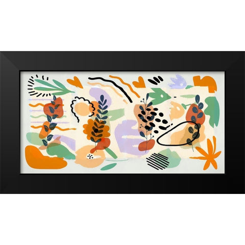 Boho Garden Elements 189 Black Modern Wood Framed Art Print by Bolokofsky, Ronald