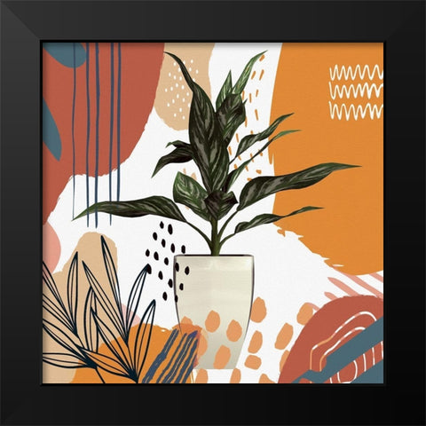 Boho House Plant 327 Black Modern Wood Framed Art Print by Bolokofsky, Ronald