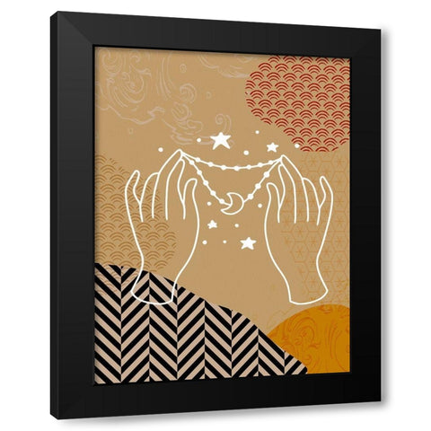 Boho Mystic Night Black Modern Wood Framed Art Print with Double Matting by Bolokofsky, Ronald