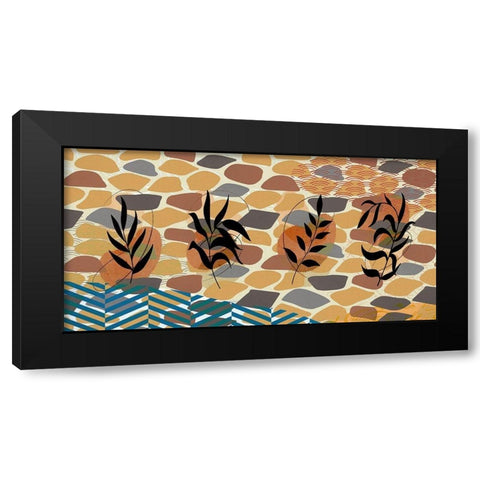 Botanical Abstract 502 Black Modern Wood Framed Art Print by Bolokofsky, Ronald