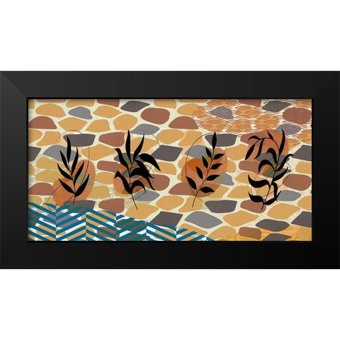 Botanical Abstract 502 Black Modern Wood Framed Art Print by Bolokofsky, Ronald