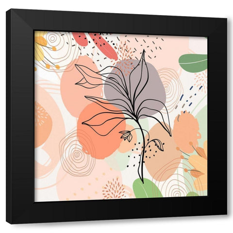 Botanical Abstract 997 Black Modern Wood Framed Art Print by Bolokofsky, Ronald