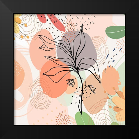 Botanical Abstract 997 Black Modern Wood Framed Art Print by Bolokofsky, Ronald