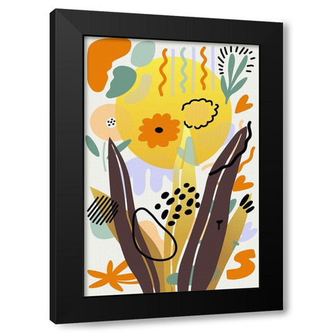 Botanical Sunshine 692 Black Modern Wood Framed Art Print with Double Matting by Bolokofsky, Ronald