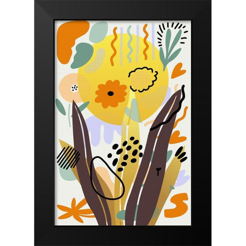Botanical Sunshine 692 Black Modern Wood Framed Art Print by Bolokofsky, Ronald