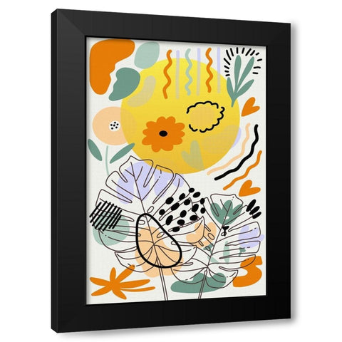 Botanical Sunshine 693 Black Modern Wood Framed Art Print with Double Matting by Bolokofsky, Ronald