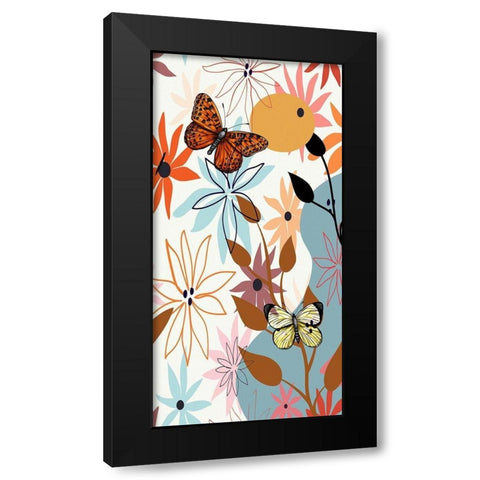 Butterfly Garden 464 Black Modern Wood Framed Art Print with Double Matting by Bolokofsky, Ronald