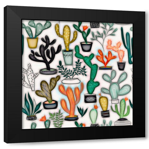 Cacti Corner 789 Black Modern Wood Framed Art Print by Bolokofsky, Ronald