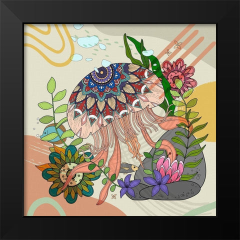 Coastal Bohemian 395 Black Modern Wood Framed Art Print by Bolokofsky, Ronald