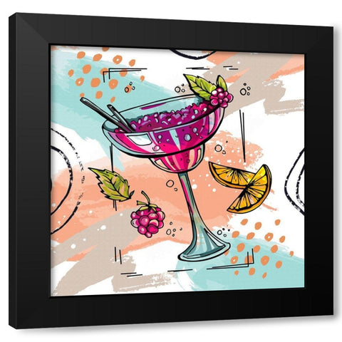 Cocktail Celebration I Black Modern Wood Framed Art Print with Double Matting by Bolokofsky, Ronald
