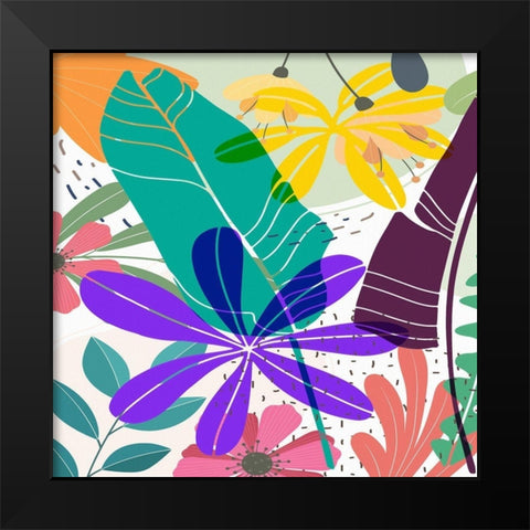Colorful Garden 683 Black Modern Wood Framed Art Print by Bolokofsky, Ronald