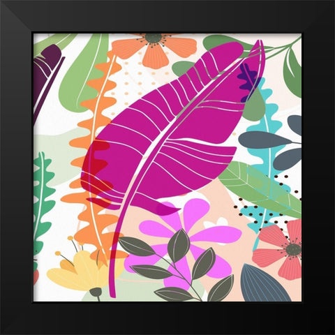 Colorful Garden 684 Black Modern Wood Framed Art Print by Bolokofsky, Ronald