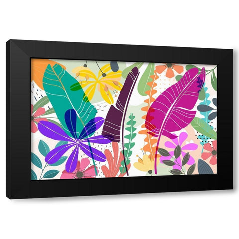 Colorful Garden 685 Black Modern Wood Framed Art Print by Bolokofsky, Ronald
