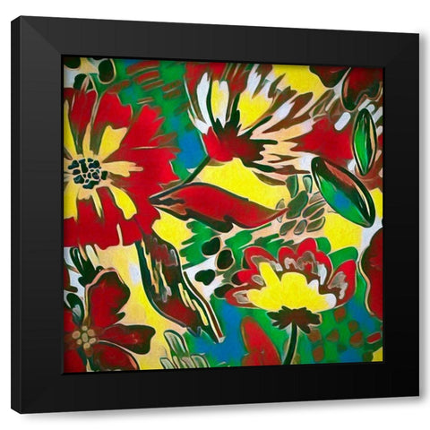 Flower Garden 330 Black Modern Wood Framed Art Print with Double Matting by Bolokofsky, Ronald